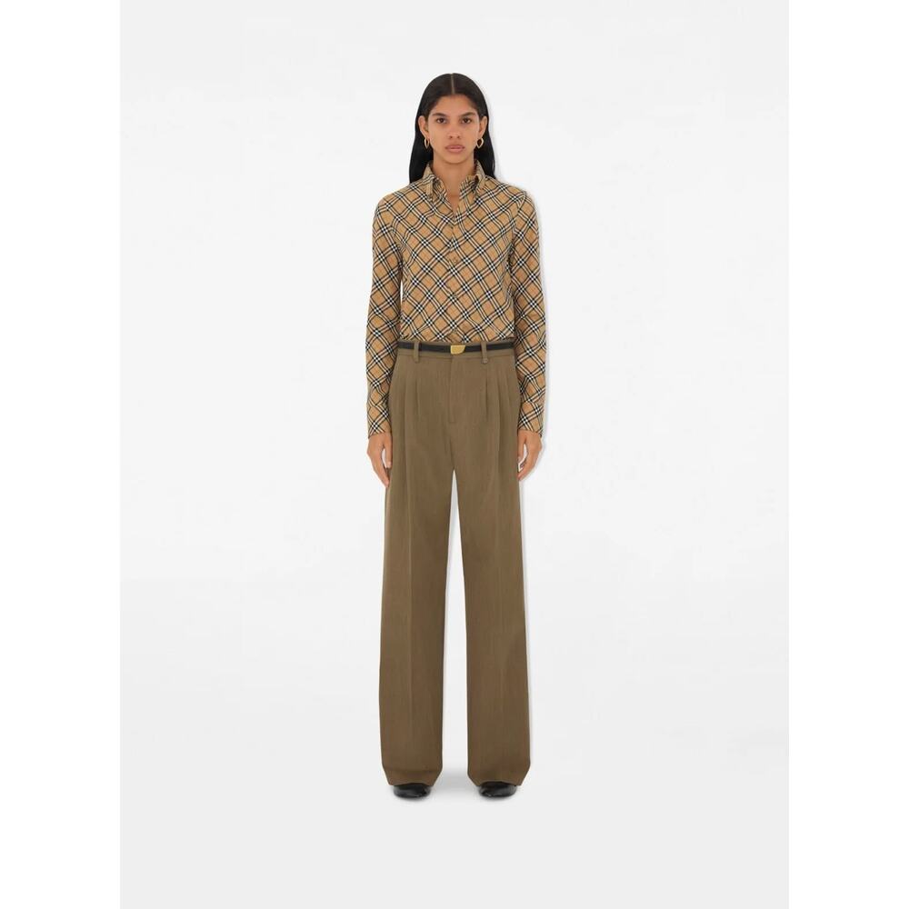 NEW Burberry Checkered Cotton Shirt size US 2